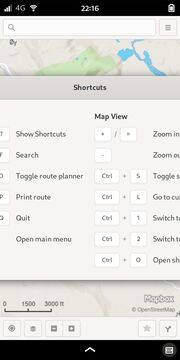 GNOME Maps: Shortcuts