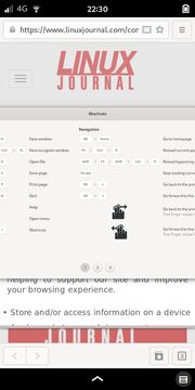GNOME Web: Shortcuts after scale-to-fit