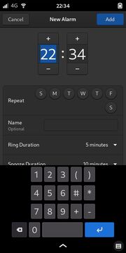 GNOME Clocks: Add an Alarm