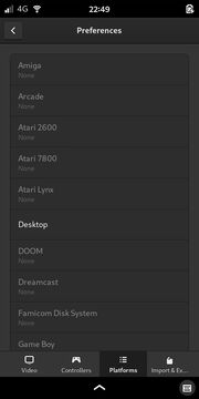 GNOME Games: Preferences: Platforms