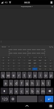 GNOME Calculator: Programming Mode with scale-to-fit