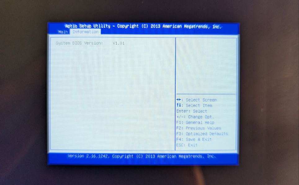 UEFI Menu Tolino Tab 8 UEFI Version