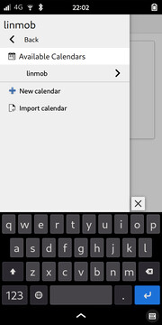 Calindori: Calendar menu